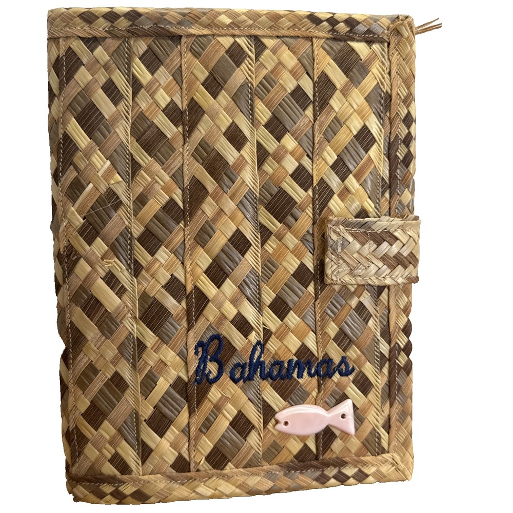 Unisex Woven Bahamas Couch Wallet Picture Holder 7.5"X 5.5"